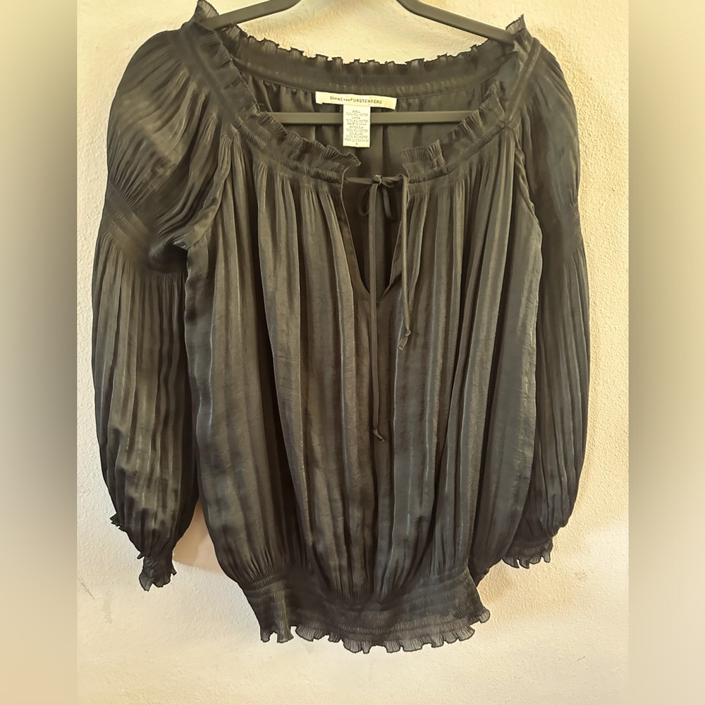 Diane von Furstenberg Black Blouse